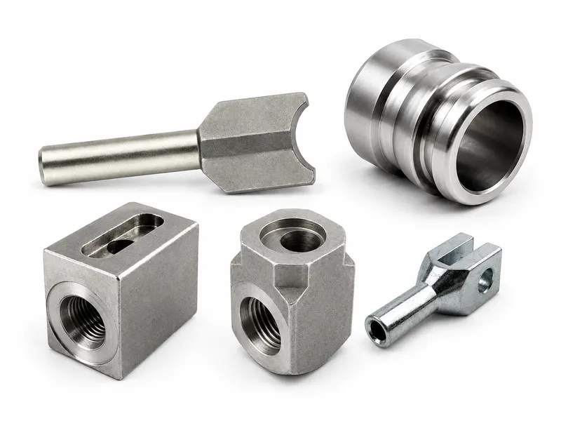 Custom CNC parts machined to drawings for hydraulic and industrial applications
