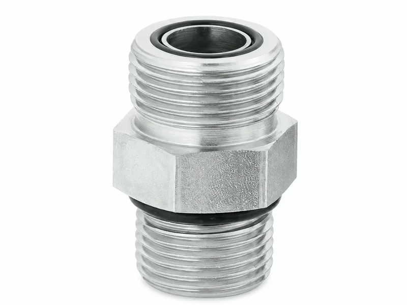 Straight and angled ORFS adapter components