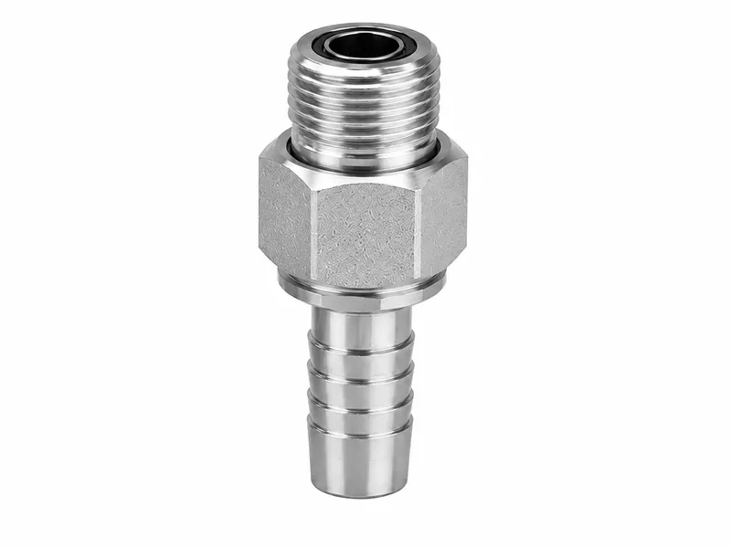 CNC-machined ORFS connectors with straight threads